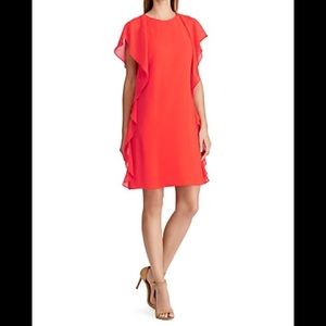 Ralph Lauren Red/Poppy Georgette Dress NWT.